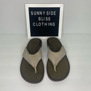 Balboa Casual Comfort Flip Flop Sandals Beige Brown Women’s Size 8 Summer